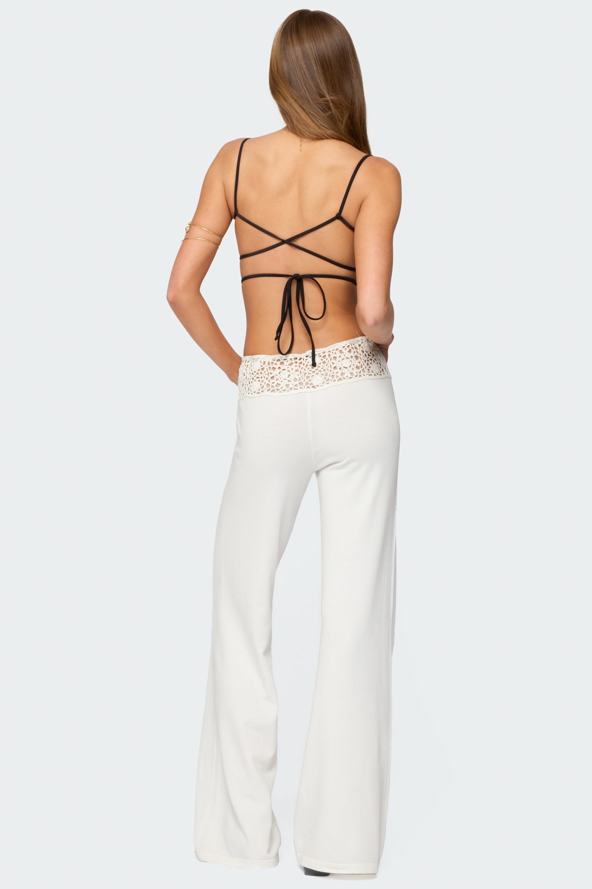 Kirsty Crochet Waist Knit Trousers