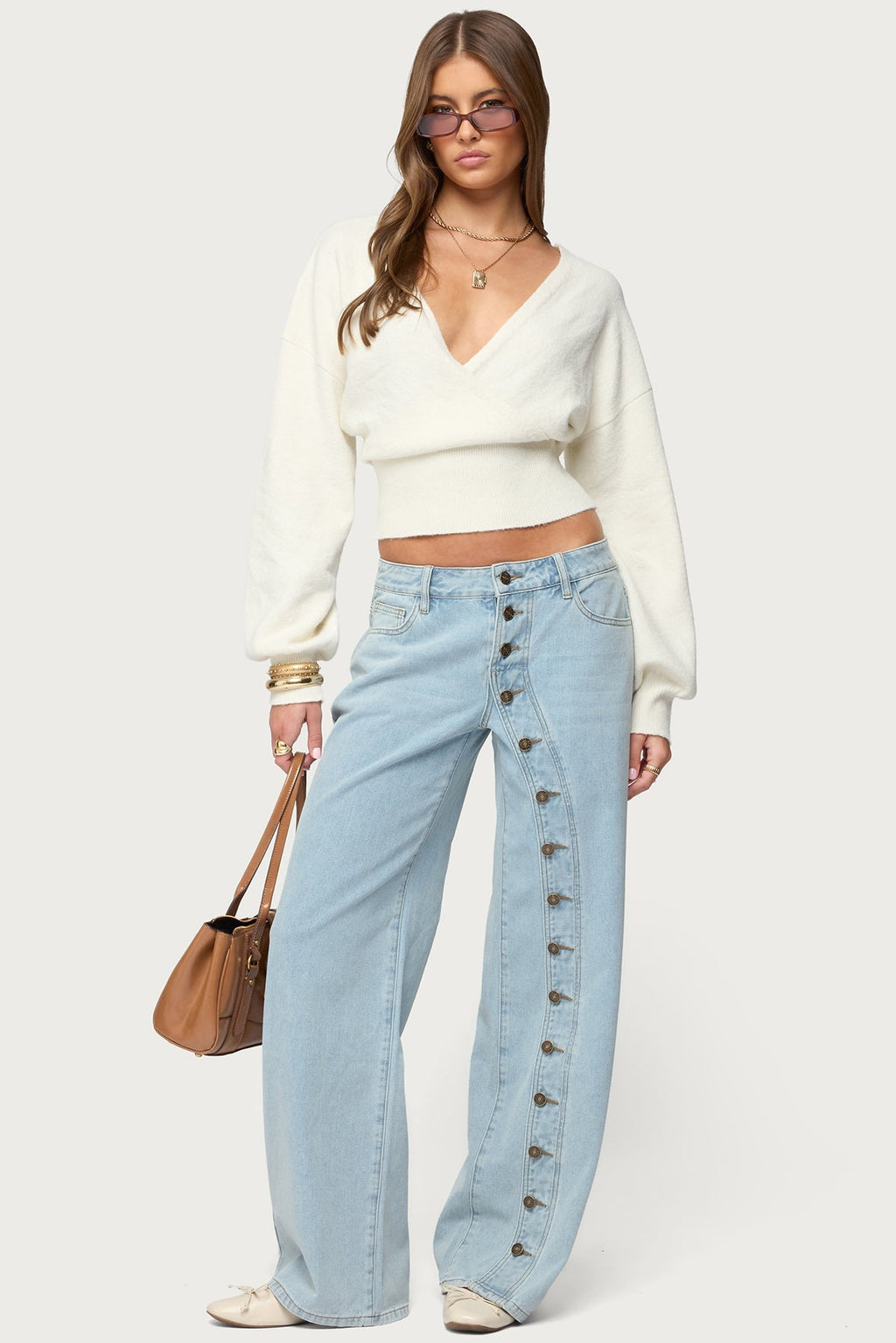 Lillia V Neck Wrap Sweater