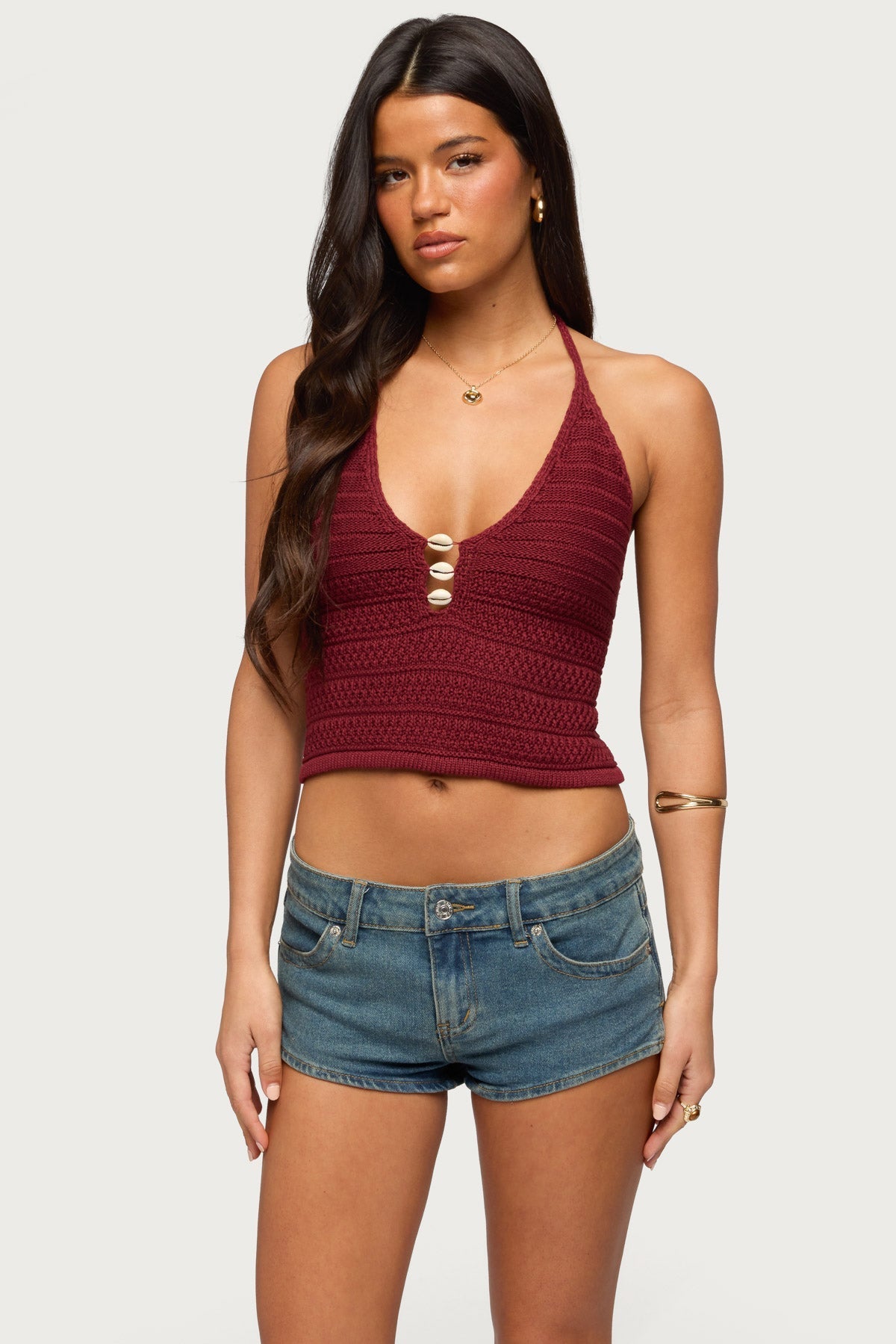 Backless Coastal Charm Crochet Top